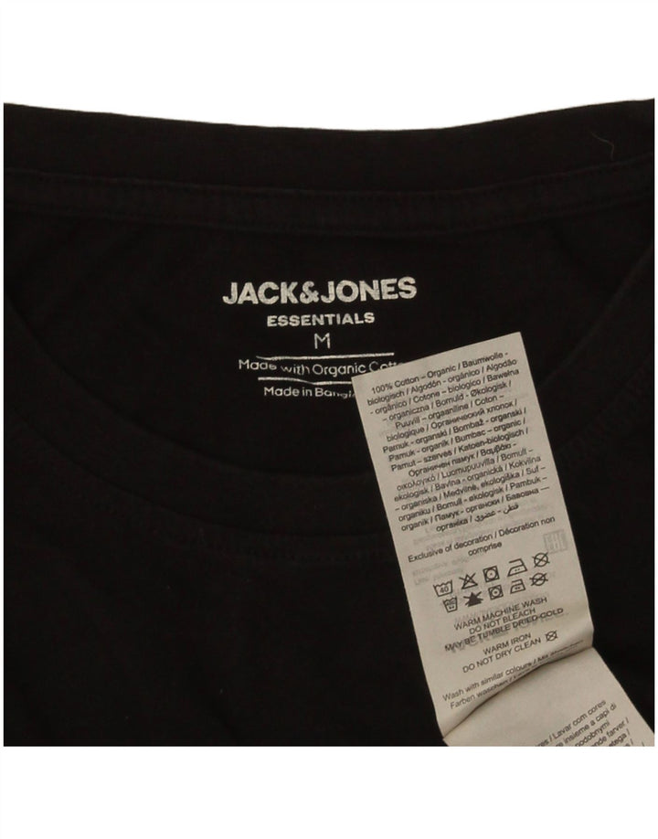 Jack & Jones Herren T-Shirt Top Medium Schwarz Baumwolle