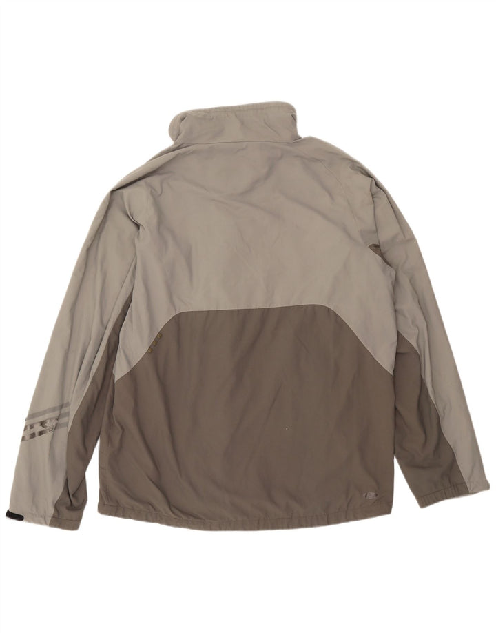 Adidas Herren Regenjacke UK 40 Large Grau Colourblock Nylon