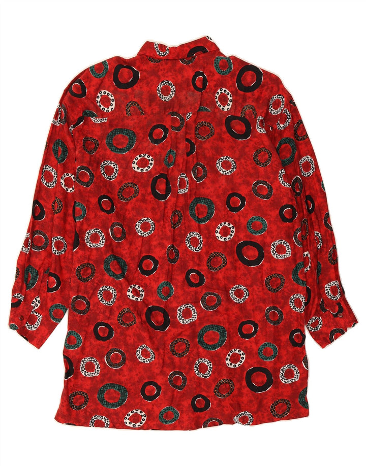 VINTAGE Mens Tall Abstract Pattern Shirt Size 41/42 Large Red Viscose Vintage Vintage and Second-Hand Vintage from Messina Hembry 