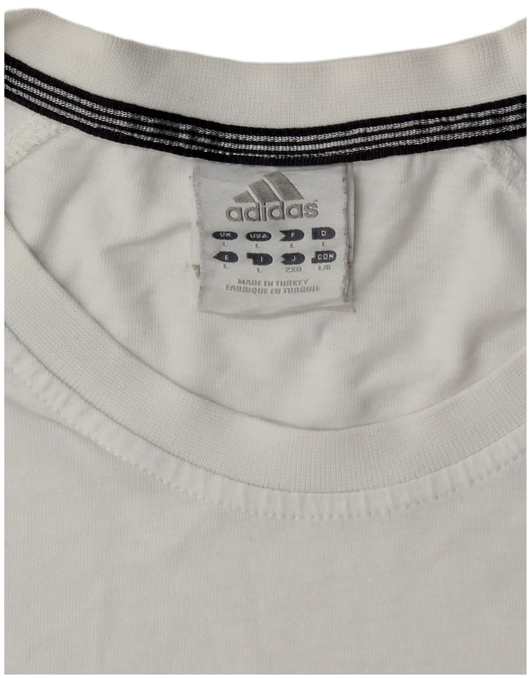 ADIDAS Herren T-Shirt Top Große weiße Baumwolle