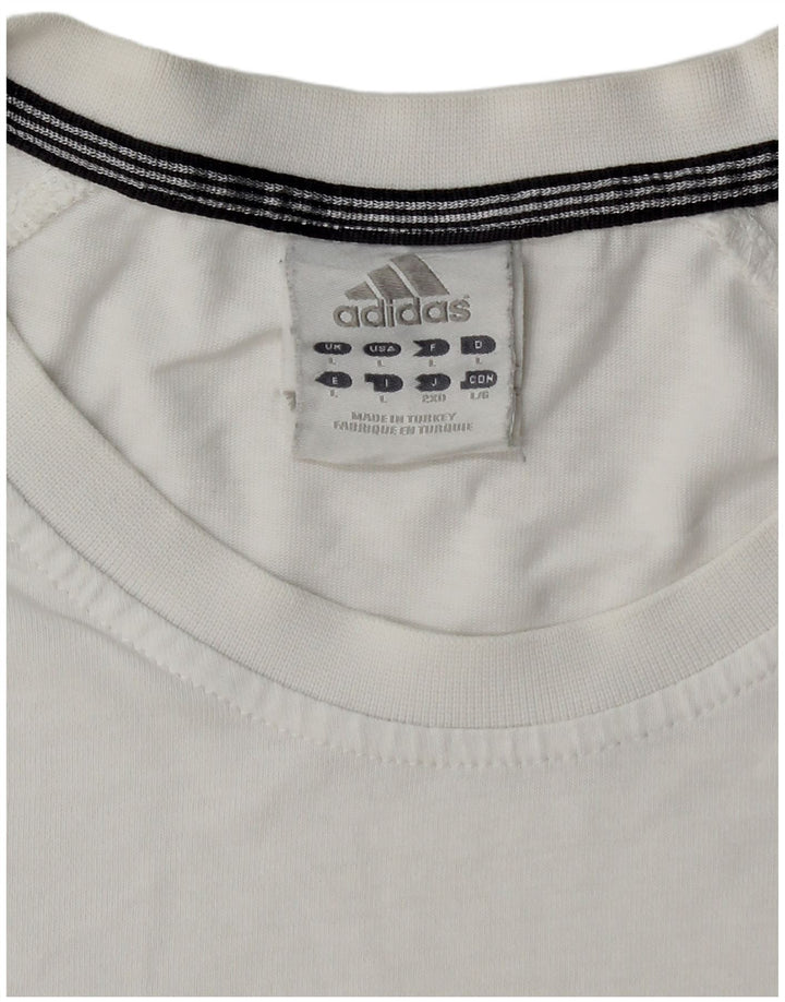 ADIDAS Herren T-Shirt Top Große weiße Baumwolle