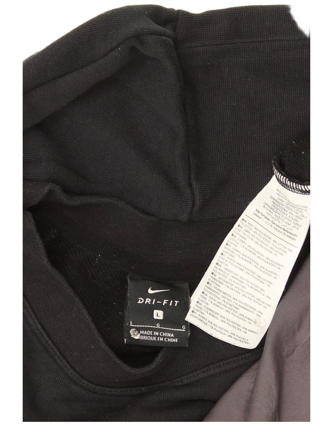 Nike Damen Dri Fit Crop Oversized Sweatshirt Pullover UK 16 Large Schwarz