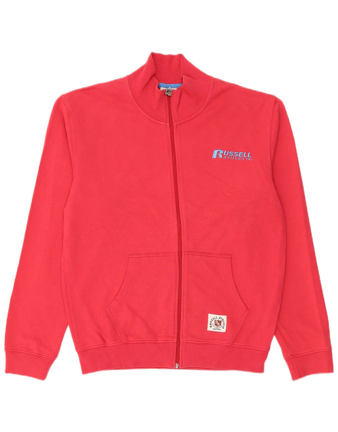 Russell Athletic Herren-Trainingsanzug-Oberteil, Jacke, Größe S, rote Baumwolle