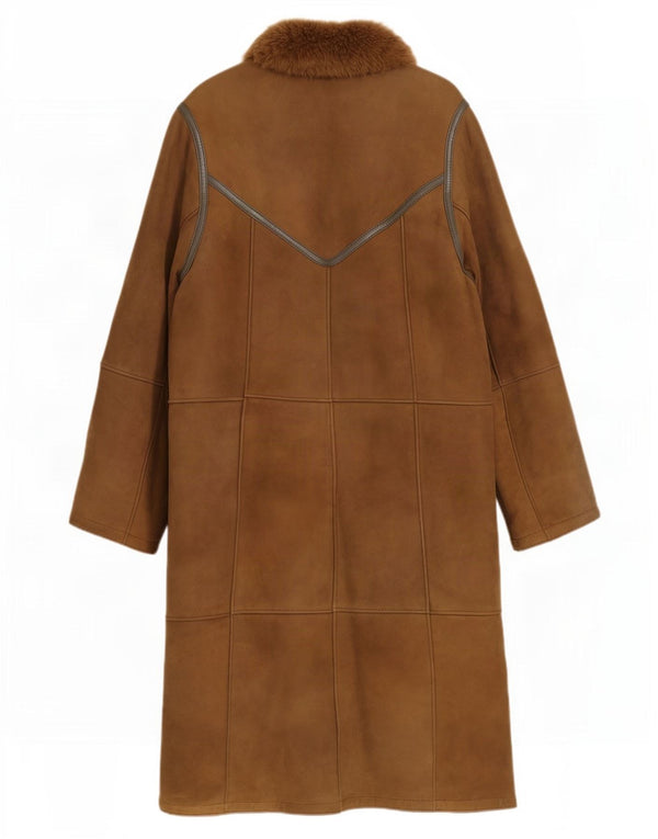 Vintage Damen Lammfellmantel IT 44 Mittelbraun