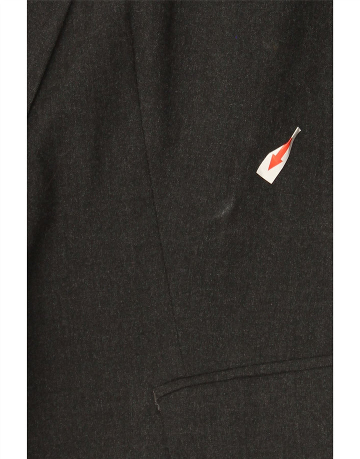 Zara Damen 1-Knopf-Blazerjacke EU 40 Mittelgrau