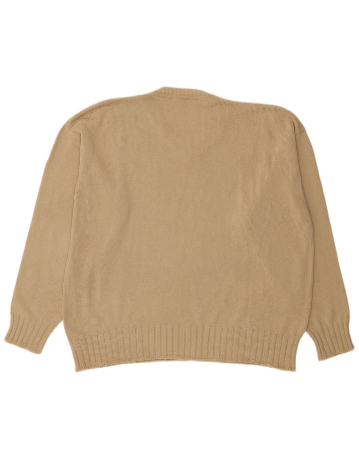 Dockers Herren-Pullover mit V-Ausschnitt, 2XL, beige Baumwolle