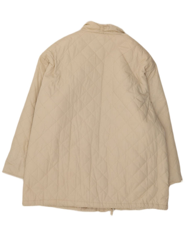 Vintage Damen Steppjacke IT 54 2XL Beige