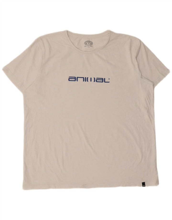 Herren T-Shirt Animal mit Grafik, Größe 2XL, Weiß, Baumwolle
