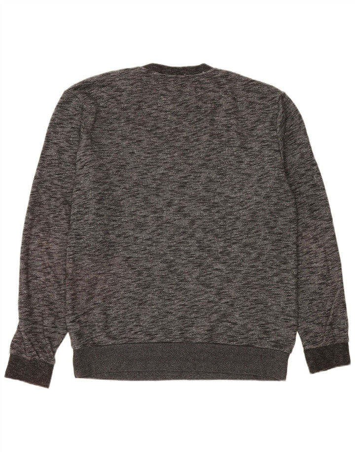 Quiksilver Herren-Sweatshirt-Pullover, groß, grau gesprenkelte Baumwolle