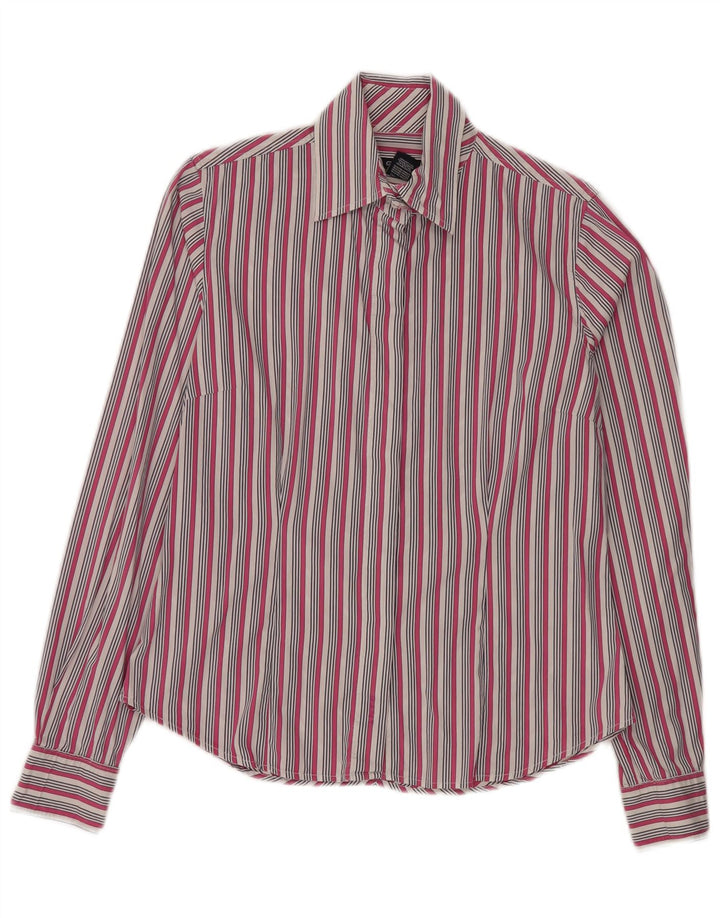 GANT Damen-Hemd UK 12 aus mittelrosa gestreifter Baumwolle