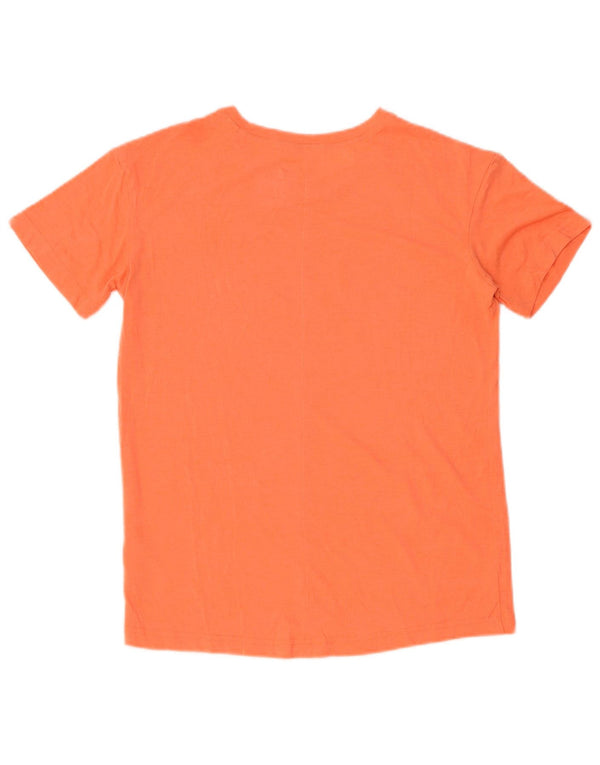 Reebok Damen Speedwick Übergroßes grafisches T-Shirt-Oberteil UK 8/10 Small Orange