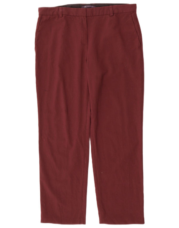 MARKS & SPENCER Gerade Freizeithose für Damen, UK 14, Größe L W34 L27, Braun
