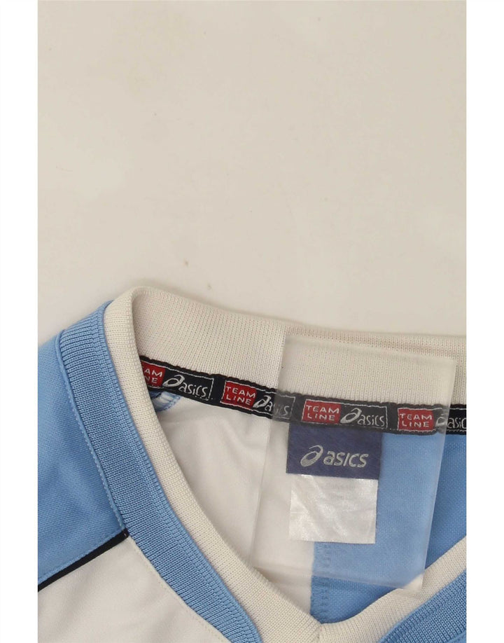 Asics Herren Grafik-T-Shirt-Oberteil Mittelweißes Colourblock-Polyester