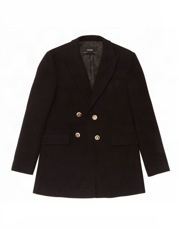 Zweireihiger Blazer für Damen von Zara, Gr. 12, Mittelschwarz