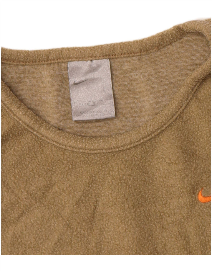 NIKE Damen Fleecepullover US 12/14 Large Khaki Polyester