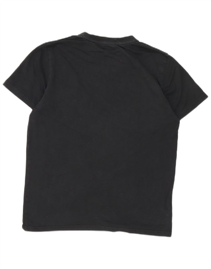 Fred Perry Herren T-Shirt Top Medium Schwarz Baumwolle