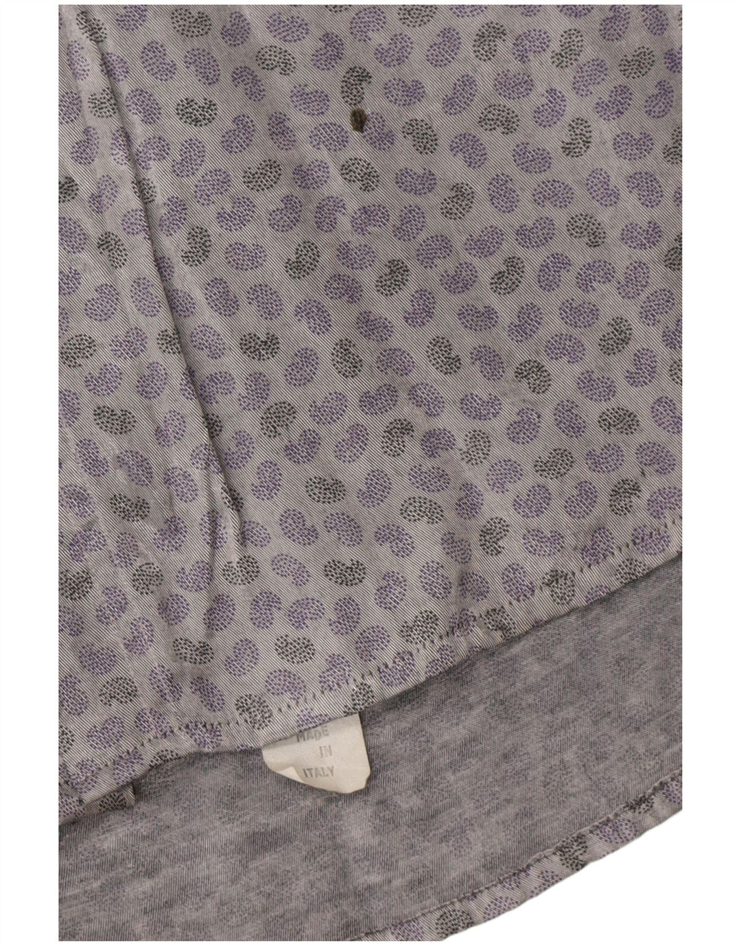 Vintage Herrenhemd Mittelgraues Paisley-Acetat