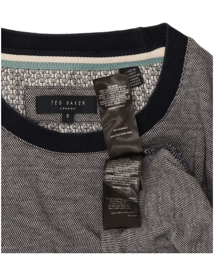 TED BAKER Herren Sweatshirt Pullover Größe 5 XL Marineblau Baumwolle