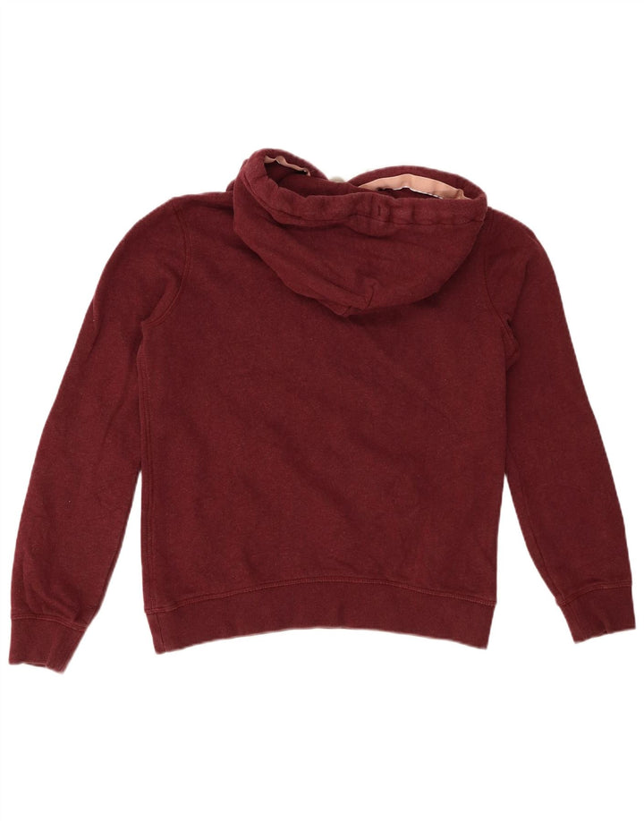 Jack Wills Damen-Kapuzenpullover mit Grafik, Gr. 8, Burgunderrot, Baumwolle