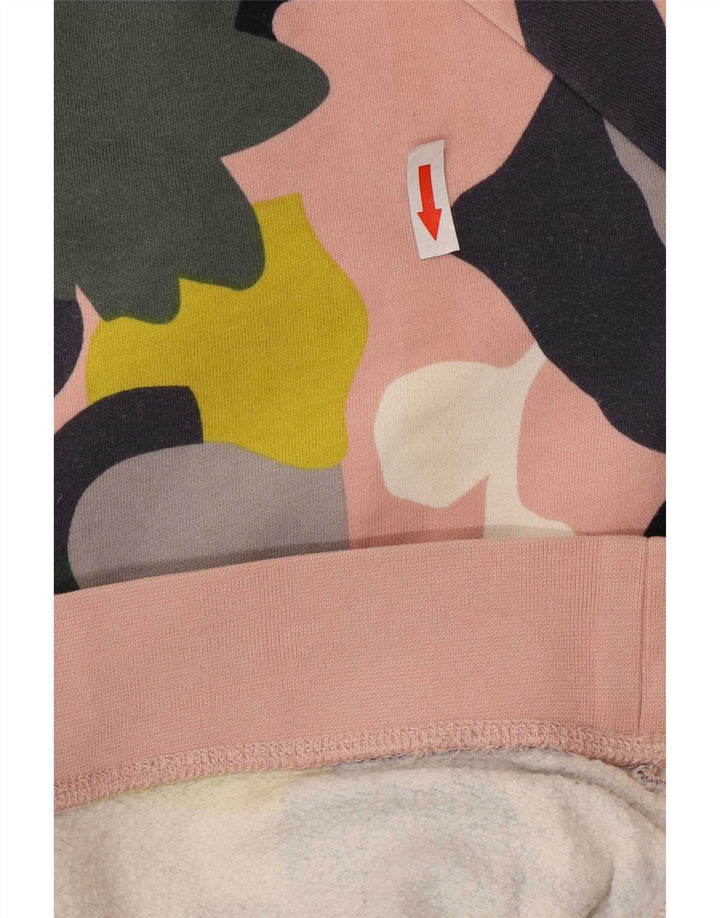Boden Damen-Sweatshirt mit normaler Passform, Mittelrosa, geblümt, Baumwolle