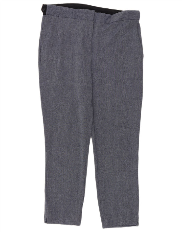 Marks & Spencer Damen Slim Anzughose XL W32 L28 Blau Polyester