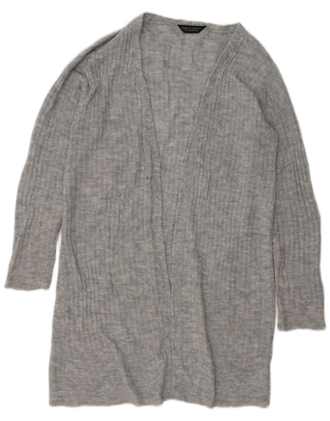 DOROTHY PERKINS Damen Longline Cardigan Pullover UK 14 Large Grau