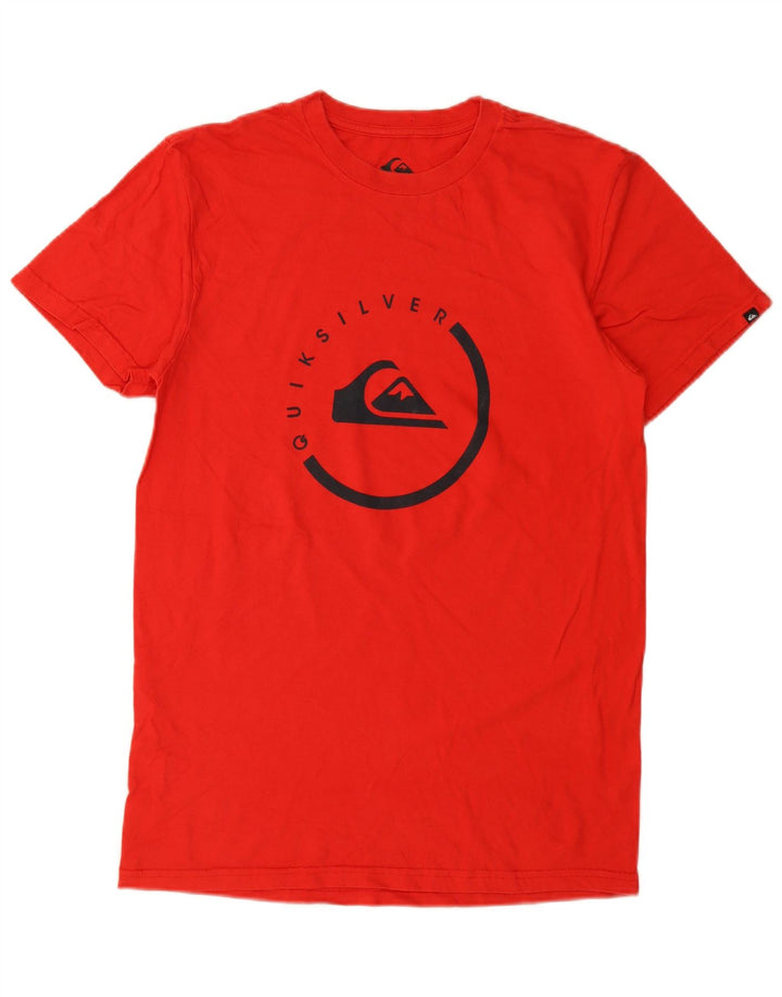 Quiksilver Herren-T-Shirt mit normaler Passform, mittelroter Baumwolle