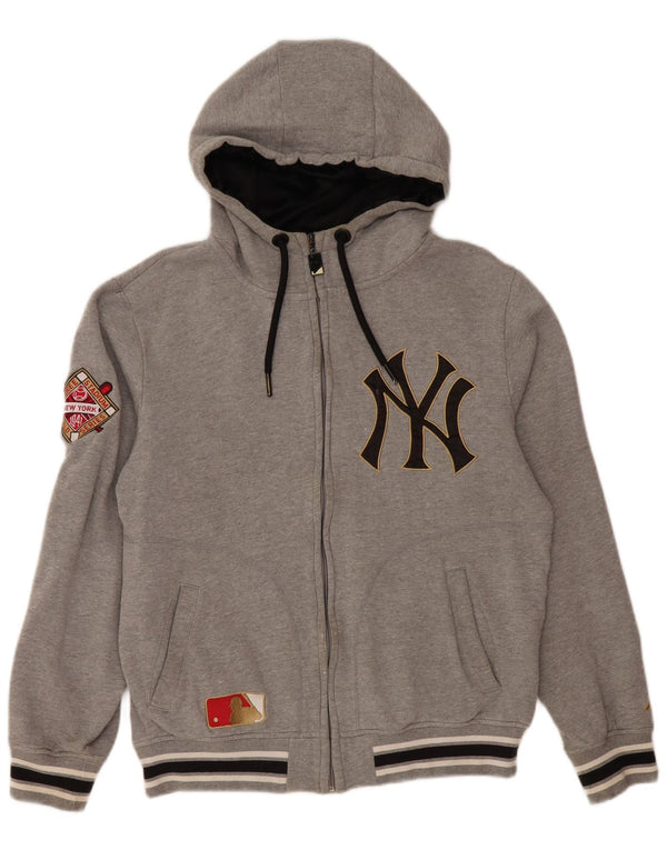 MAJESTIC Damen New York Yankees Kapuzenpullover mit Reißverschluss, UK 14, Mittelgrau