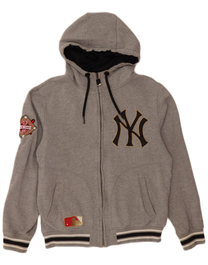 MAJESTIC Damen New York Yankees Kapuzenpullover mit Reißverschluss, UK 14, Mittelgrau