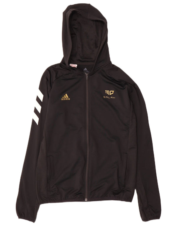 Adidas Jungen Salah Kapuzen-Trainingsoberteil, Jacke, 13–14 Jahre, Schwarz, Farbblock