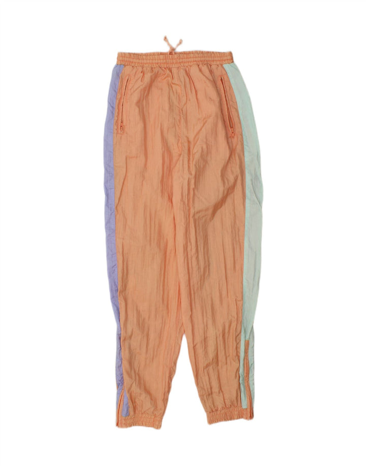 VINTAGE Womens Tracksuit Trousers EU 36 Small  Orange Colourblock Vintage Vintage and Second-Hand Vintage from Messina Hembry 