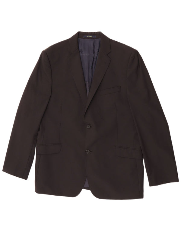 Ted Baker Herren-Blazer mit 2 Knöpfen, UK 44, 2XL, schwarze Wolle