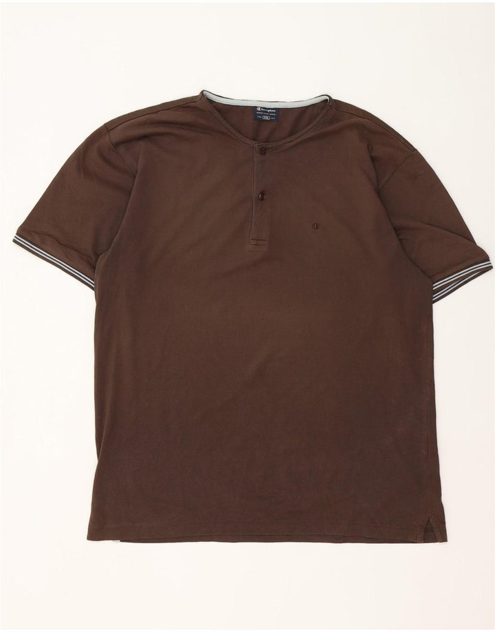 Champion Herren T-Shirt Top 2XL Braun gestreift