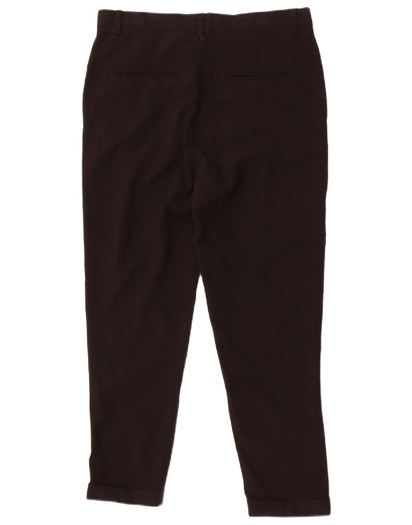 Zara Mens Slim Cropped Trousers EU 38 Small W30 L25 Black