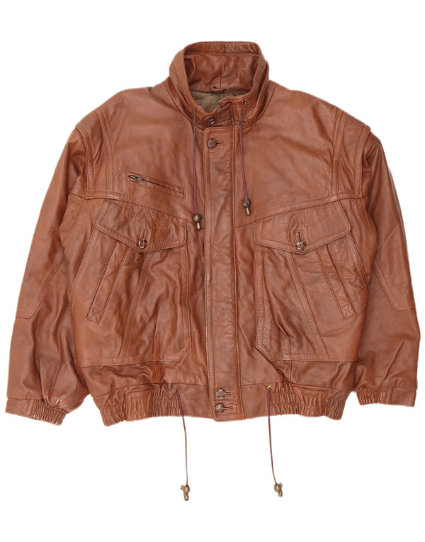 Vintage Herren Lederjacke UK 40 Large Braun