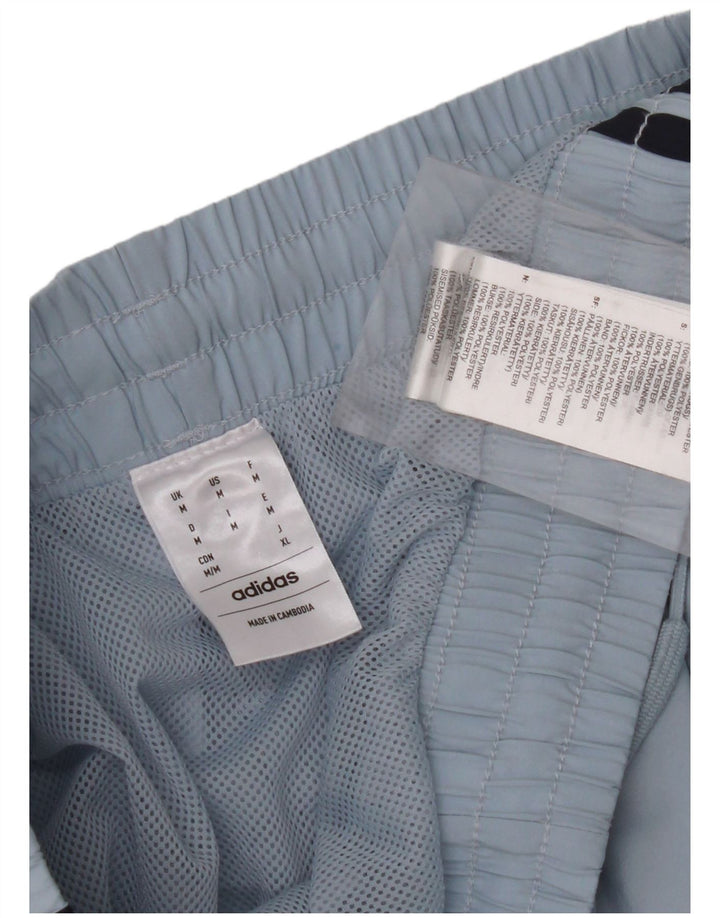ADIDAS Damen Sportshorts UK 14 Mittelblaues Polyester