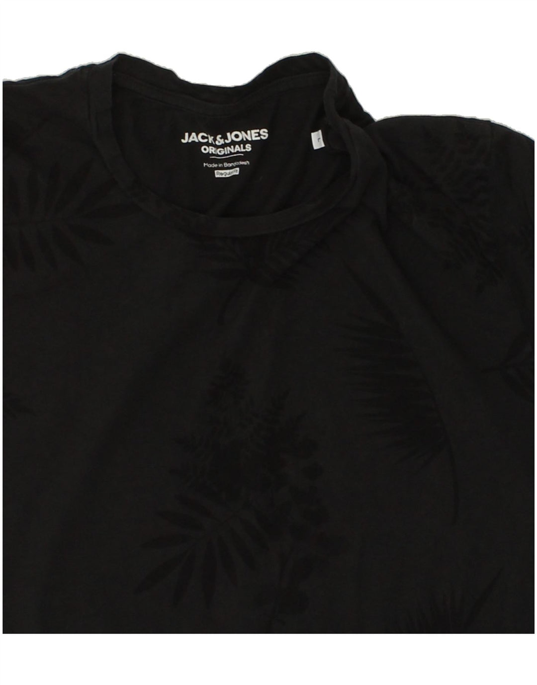 JACK & JONES Mens Regular Fit T-Shirt Top Large Black Cotton Vintage Jack & Jones and Second-Hand Jack & Jones from Messina Hembry 