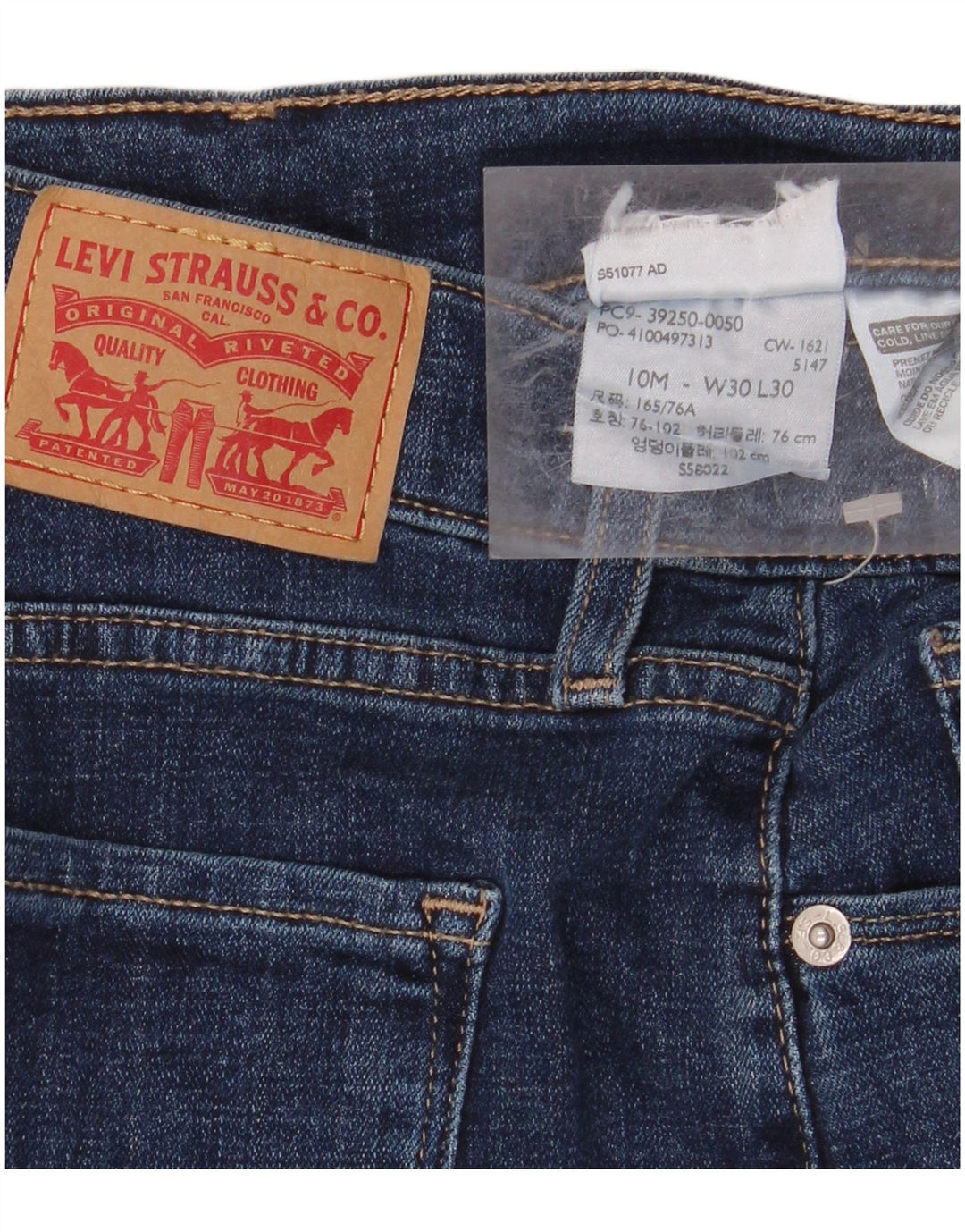 LEVI'S Damen-Jeans mit klassischer Passform, gerade Passform, W30, L27, Marineblau