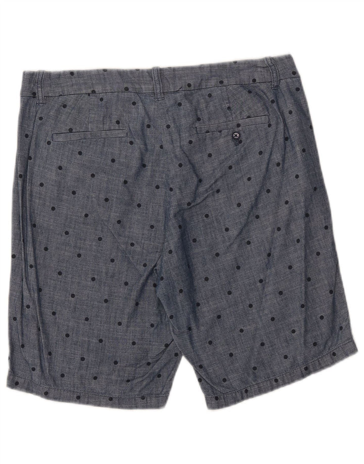 J. CREW Damen Bermudashorts US 8 Medium W32 Marineblau gepunktet