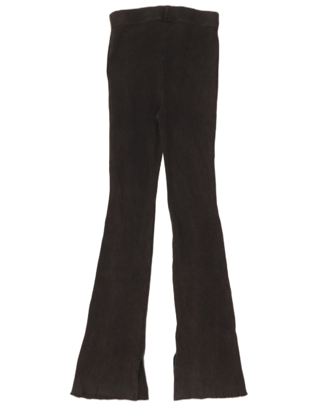 Zara Damen Flare Leggings UK 8 Small Graue Baumwolle