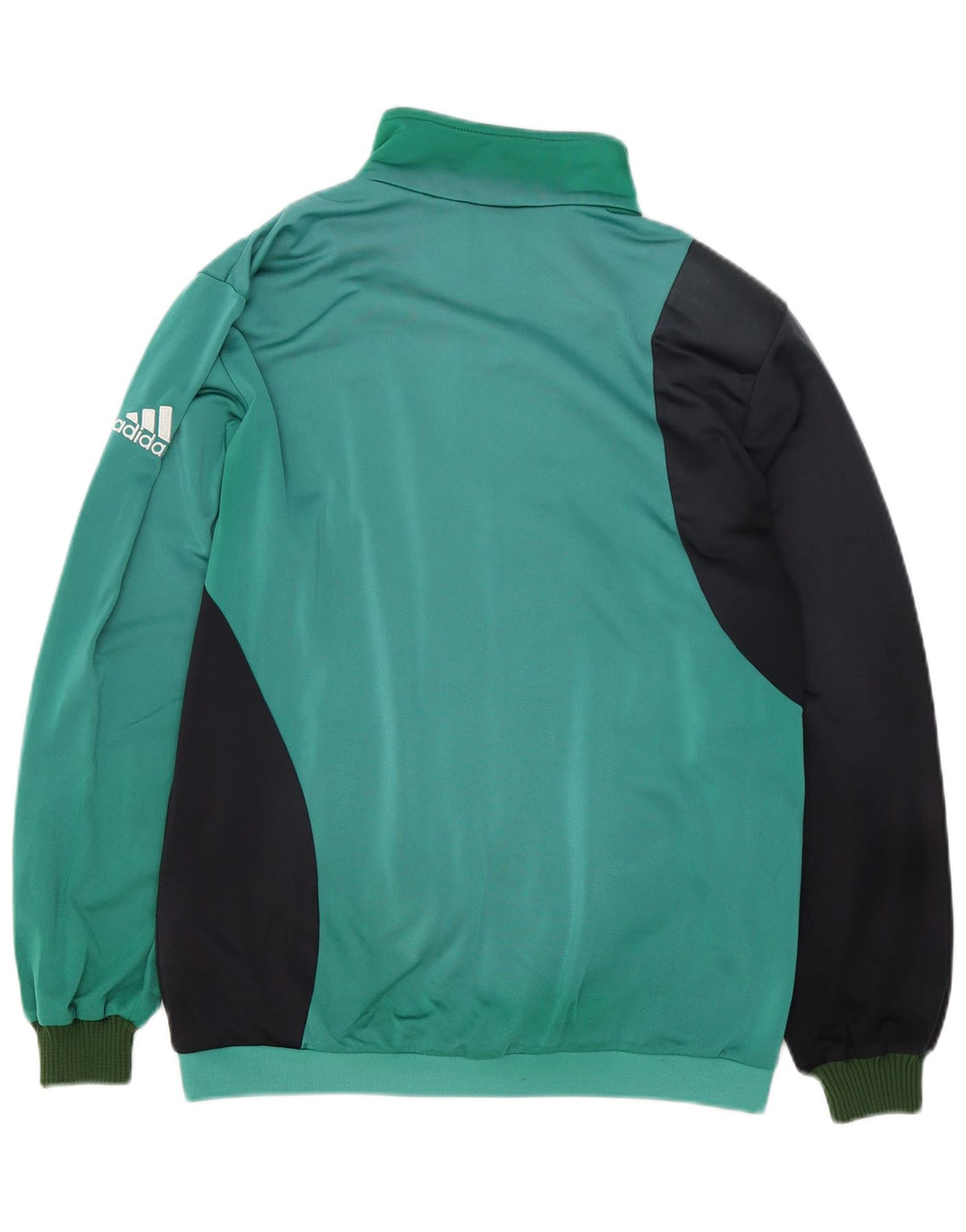 Adidas Herren-Trainingsanzug-Oberteiljacke UK 40/42 Mittelgrüner Farbblock