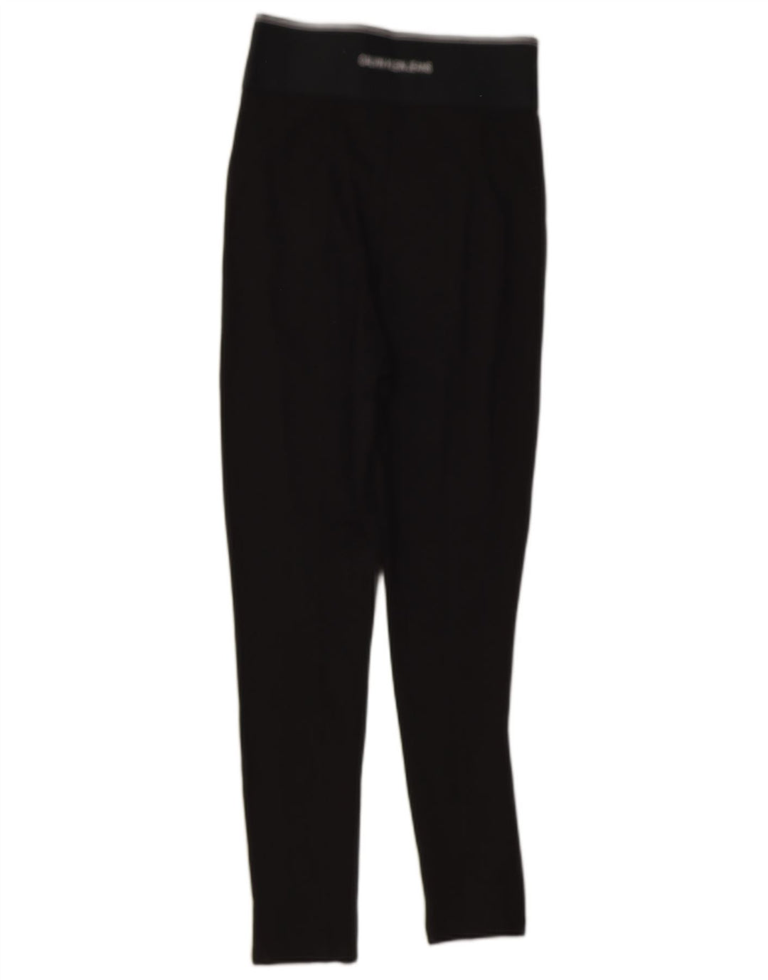 Calvin Klein Damen Graphic Leggings UK 8 Small Schwarze Viskose