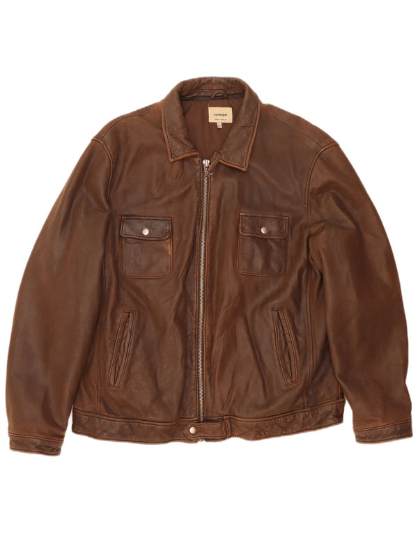 Conbipel Herren Lederjacke IT 58 2XL Braunes Leder
