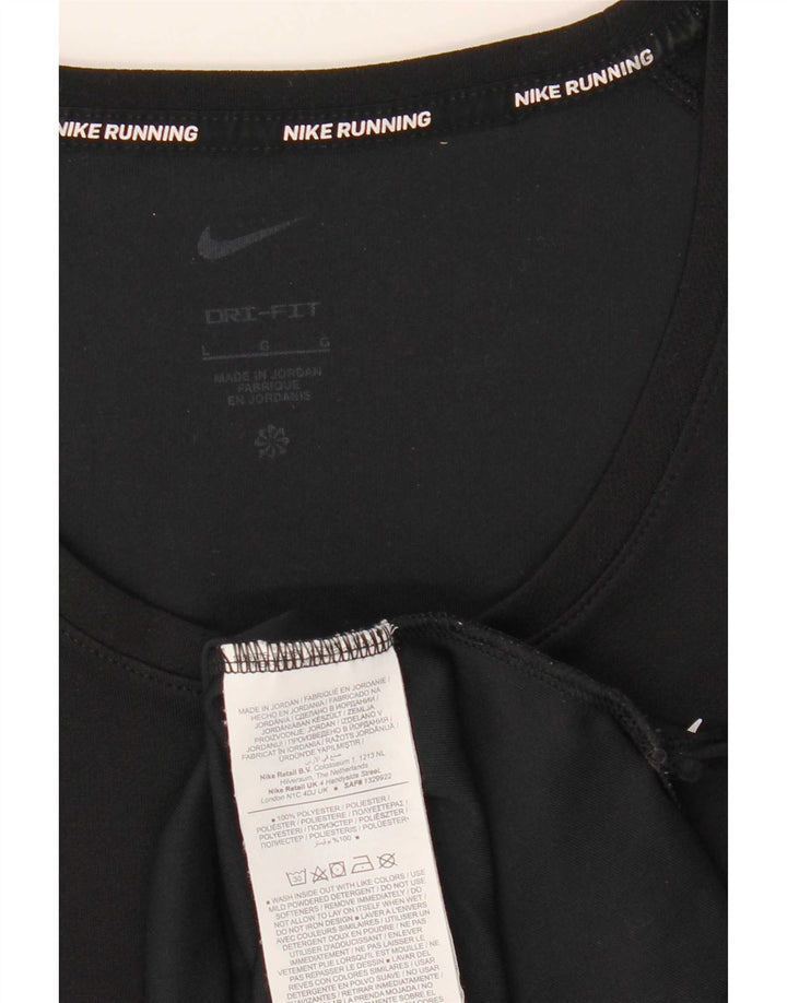 Nike Damen Dri Fit Weste Top UK 16 Large Schwarz Polyester