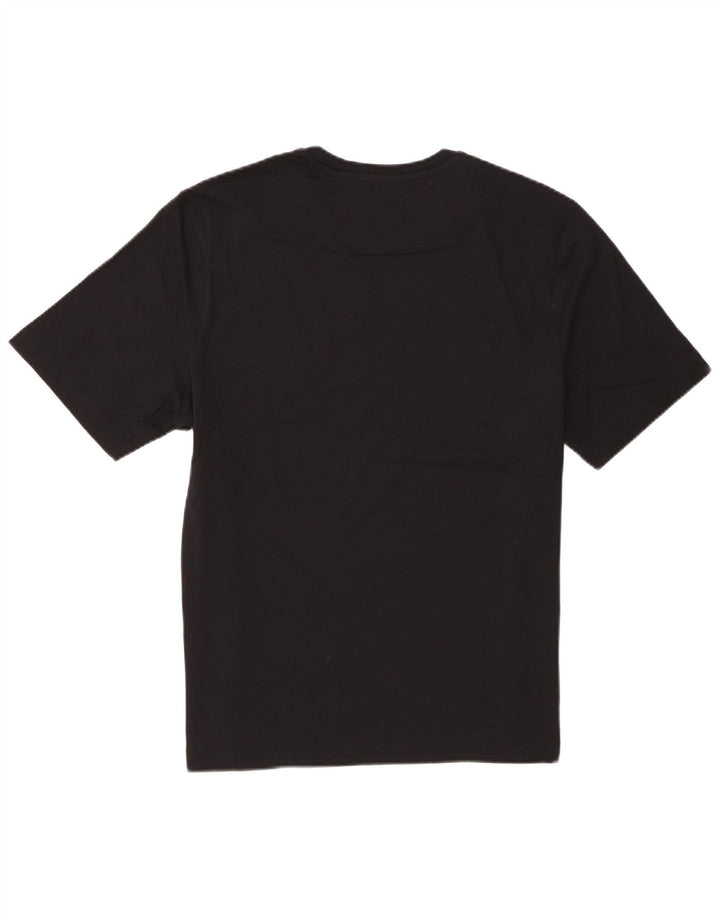Ted Baker Herren-T-Shirt mit normaler Passform, Größe 4, groß, schwarze Baumwolle