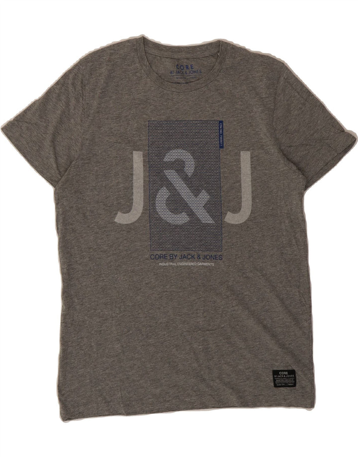 JACK & JONES Mens Graphic T-Shirt Top Large Grey Cotton Vintage Jack & Jones and Second-Hand Jack & Jones from Messina Hembry 