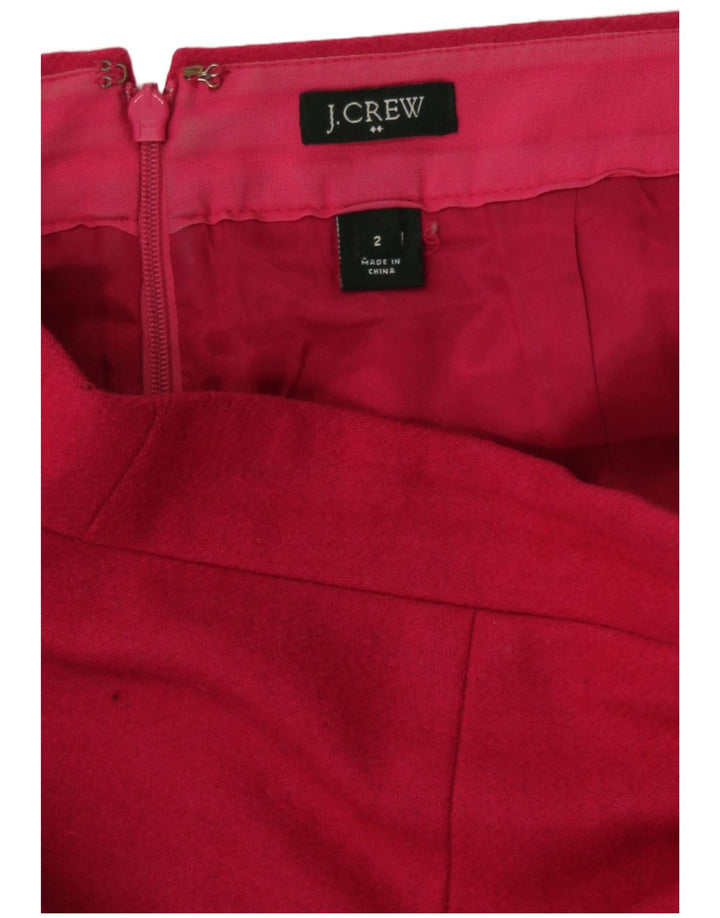 J. Crew Damen Minirock US 2 XS W28 Rosa Wolle