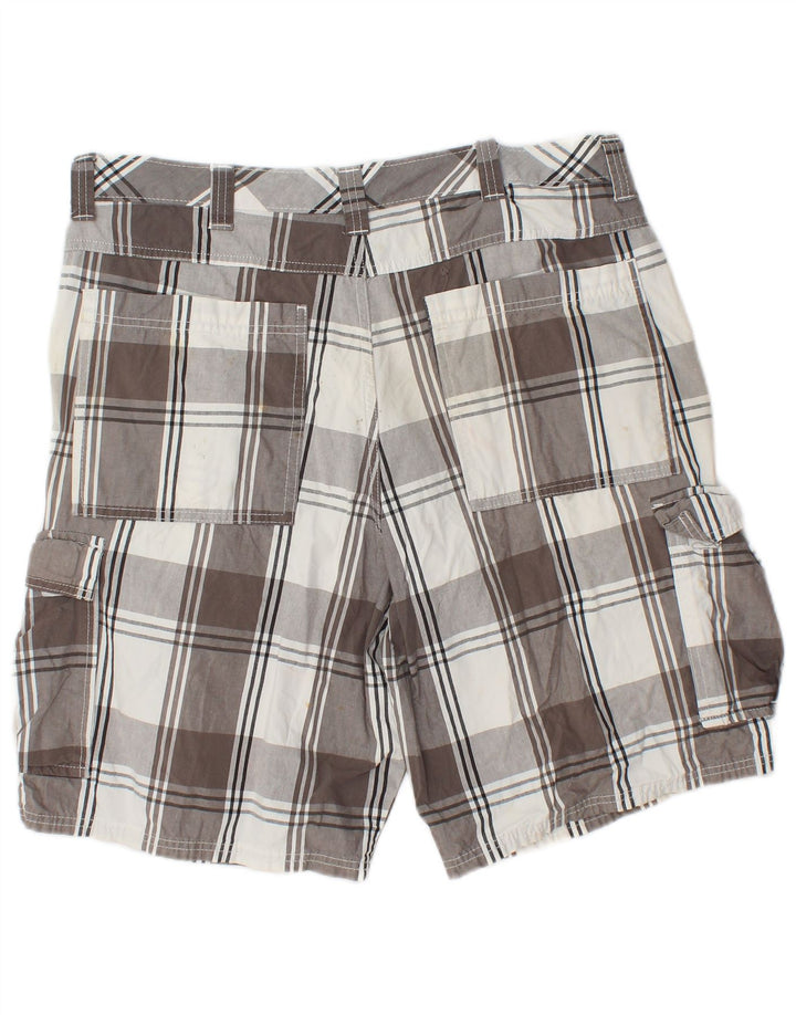 Wrangler Herren-Cargoshorts W34, große Baumwolle mit weißem Karomuster