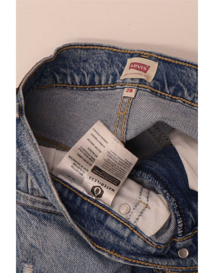 Levi's Damen Distressed Flared Jeans W28 L29 Blaue Baumwolle