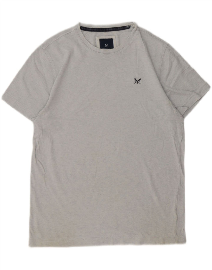 Crew Clothing Herren-T-Shirt aus mittelgrauer Baumwolle